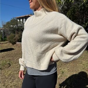Crescent Women's Cream Turtleneck Sweater